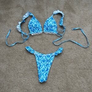 SHEIN Blue Floral Bikini Set